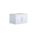 Lexora Geneva 30" Glossy White Single Vanity, White Carrara Marble Top, White Square Sink and no Mirror LG192230DMDS000 - MyBBQDirect