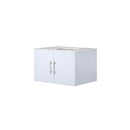 Lexora Geneva 30" Glossy White Single Vanity, White Carrara Marble Top, White Square Sink and no Mirror LG192230DMDS000 - MyBBQDirect