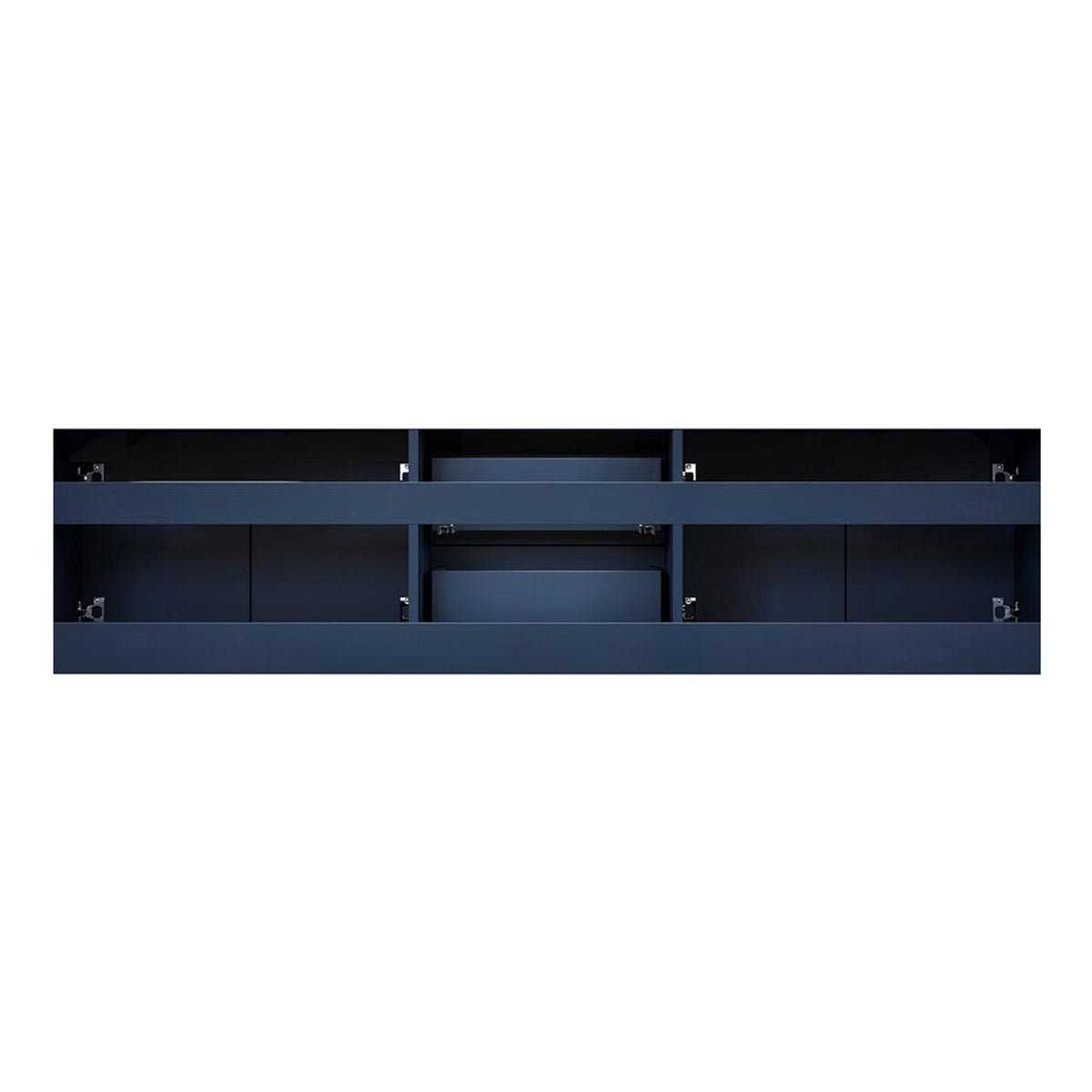 Lexora Geneva 72" Navy Blue Double Vanity, no Top and 30" LED Mirrors- LG192272DE00LM30 - MyBBQDirect