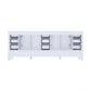 Lexora  Jacques 84" White Vanity Cabinet Only LJ342284DA00000