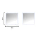 Lexora  Jacques 84" White Double Vanity, no Top and 34" Mirrors LJ342284DA00M34 - MyBBQDirect