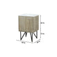 Lexora Lancy 24" Rustic Acacia Bathroom Vanity, White Quartz Top, White Square Sink, and 18" Frameless Mirror - LLC24SKSOSM18 - MyBBQDirect