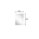 Lexora Lancy 24" Rustic Acacia Bathroom Vanity, White Quartz Top, White Square Sink, and 18" Frameless Mirror - LLC24SKSOSM18
