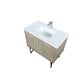 Lexora Lancy 36" Rustic Acacia Bathroom Vanity, White Quartz Top, White Square Sink, and Labaro Brushed Nickel Faucet Set LLC36SKSOS000FBN - MyBBQDirect