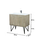 Lexora Lancy 36" Rustic Acacia Bathroom Vanity, White Quartz Top, White Square Sink, Labaro Rose Gold Faucet Set, and 28" Frameless Mirror LLC36SKSOSM28FRG - MyBBQDirect