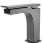 Lexora Lancy 72" Rustic Acacia Double Bathroom Vanity, White Quartz Top, White Square Sinks, and Balzani Gun Metal Faucet Set LLC72DKSOS000FGM - MyBBQDirect