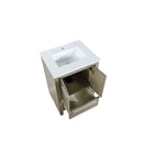 Lexora Lafarre 24" Rustic Acacia Bathroom Vanity, White Quartz Top, and White Square Sink LLF24SKSOS000
