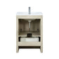 Lexora Lafarre 24" Rustic Acacia Bathroom Vanity, White Quartz Top, White Square Sink, Balzani Gun Metal Faucet Set, and 18" Frameless Mirror LLF24SKSOSM18FGM - MyBBQDirect