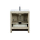 Lexora Lafarre 30" Rustic Acacia Bathroom Vanity, White Quartz Top, White Square Sink, and Balzani Gun Metal Faucet Set LLF30SKSOS000FGM - MyBBQDirect