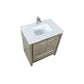 Lexora Lafarre 30" Rustic Acacia Bathroom Vanity, White Quartz Top, White Square Sink, and Balzani Gun Metal Faucet Set LLF30SKSOS000FGM - MyBBQDirect
