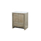 Lexora Lafarre 30" Rustic Acacia Bathroom Vanity, White Quartz Top, and White Square Sink LLF30SKSOS000 - MyBBQDirect
