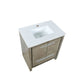 Lexora Lafarre 30" Rustic Acacia Bathroom Vanity, White Quartz Top, and White Square Sink LLF30SKSOS000 - MyBBQDirect