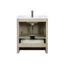 Lexora Lafarre 30" Rustic Acacia Bathroom Vanity, White Quartz Top, White Square Sink, and 28" Frameless Mirror LLF30SKSOSM28 - MyBBQDirect