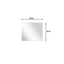 Lexora Lafarre 30" Rustic Acacia Bathroom Vanity, White Quartz Top, White Square Sink, and 28" Frameless Mirror LLF30SKSOSM28 - MyBBQDirect