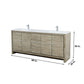 Lexora  Lafarre 80" Rustic Acacia Double Bathroom Vanity, White Quartz Top, White Square Sinks, and Labaro Brushed Nickel Faucet Set LLF80DKSOD000FBN - MyBBQDirect