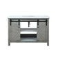Lexora  Marsyas 48" Ash Grey Single Vanity, White Quartz Top, White Square Sink and no Mirror LM342248SHCS000 - MyBBQDirect