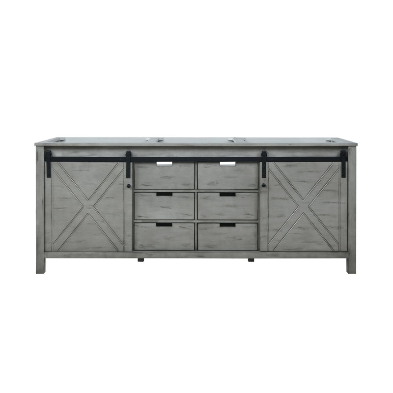 Lexora  Marsyas 80" Ash Grey Vanity Cabinet Only LM342280DH00000