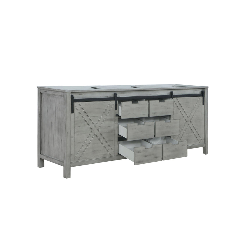 Lexora  Marsyas 80" Ash Grey Vanity Cabinet Only LM342280DH00000