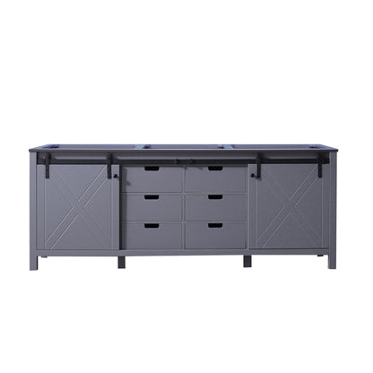 Lexora  Marsyas 84" Dark Grey Vanity Cabinet Only LM342284DB00000 - MyBBQDirect