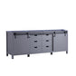 Lexora  Marsyas 84" Dark Grey Vanity Cabinet Only LM342284DB00000 - MyBBQDirect
