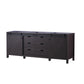 Lexora  Marsyas 84" Brown Vanity Cabinet Only LM342284DC00000