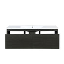 Lexora Sant 48" Iron Charcoal Bathroom Vanity and Acrylic Composite Top with Integrated Sink LS48SRAIS000