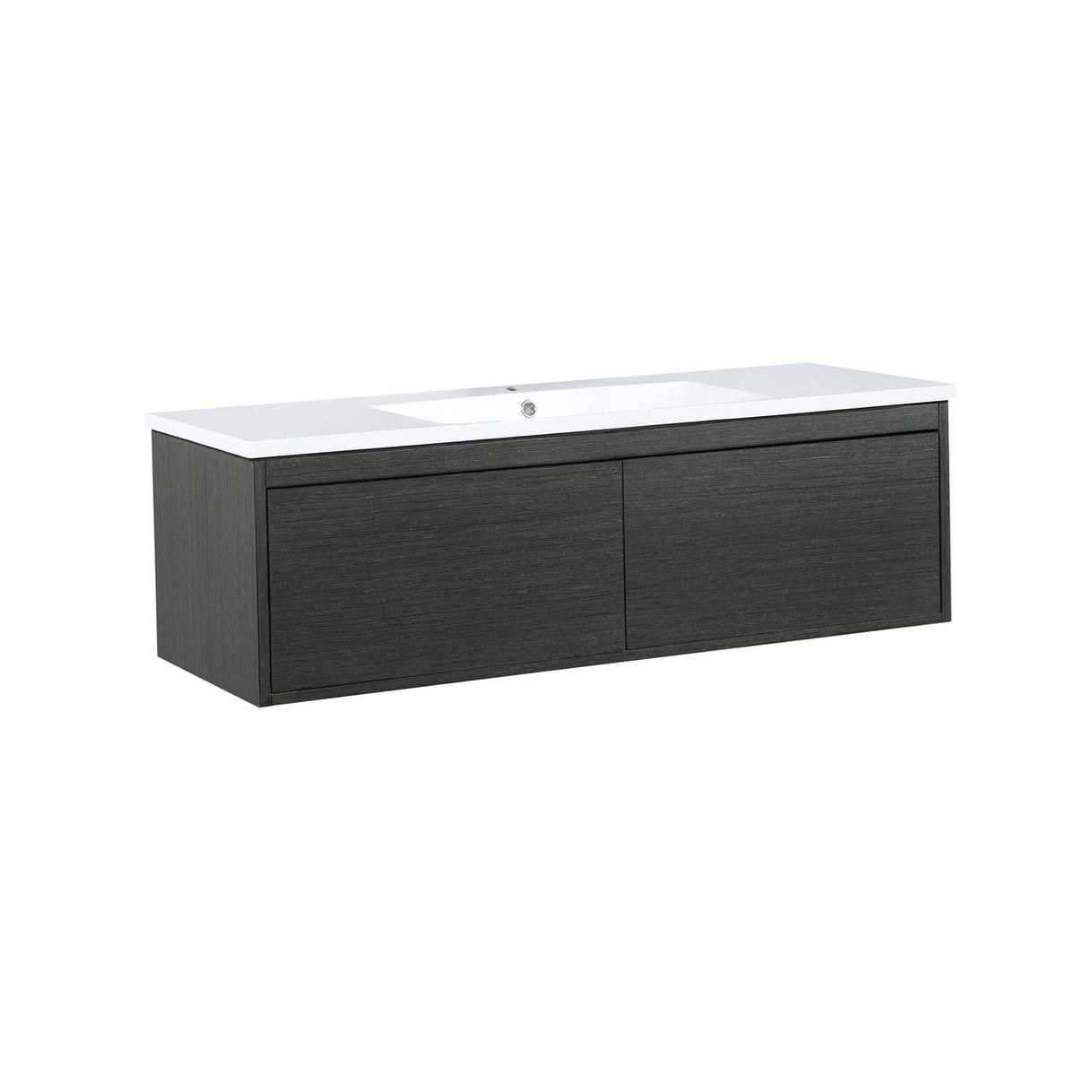 Lexora Sant 48" Iron Charcoal Bathroom Vanity and Acrylic Composite Top with Integrated Sink LS48SRAIS000 - MyBBQDirect