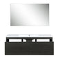 Lexora Sant 48" Iron Charcoal Bathroom Vanity, Acrylic Composite Top with Integrated Sink, and 43" Frameless Mirror LS48SRAISM43 - MyBBQDirect