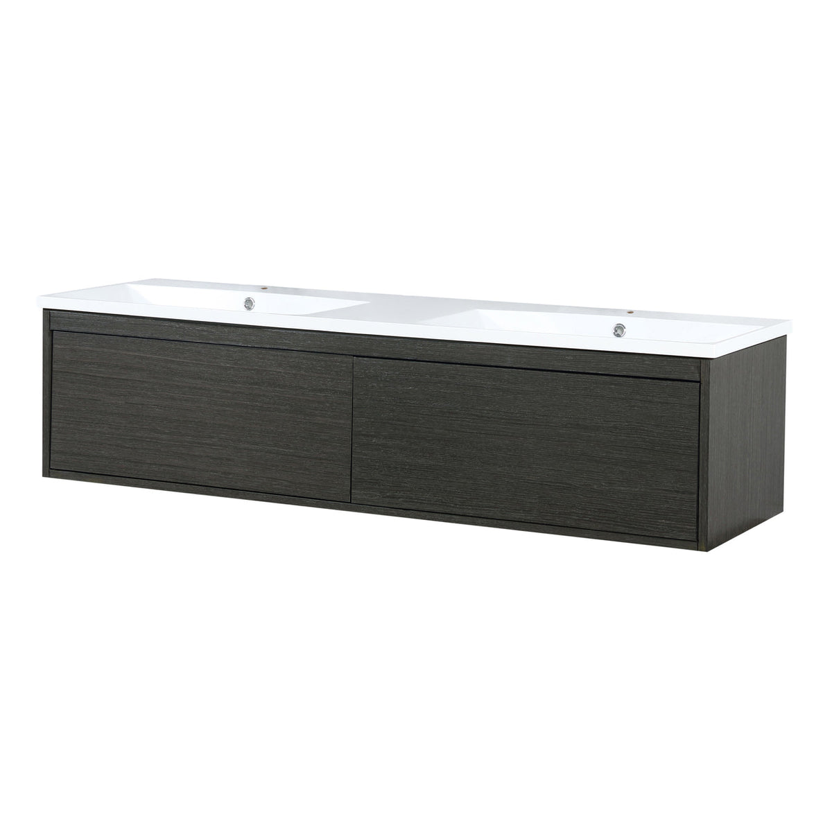 Lexora Sant 60" Iron Charcoal Double Bathroom Vanity and Acrylic Composite Top with Integrated Sinks LS60DRAIS000 - MyBBQDirect