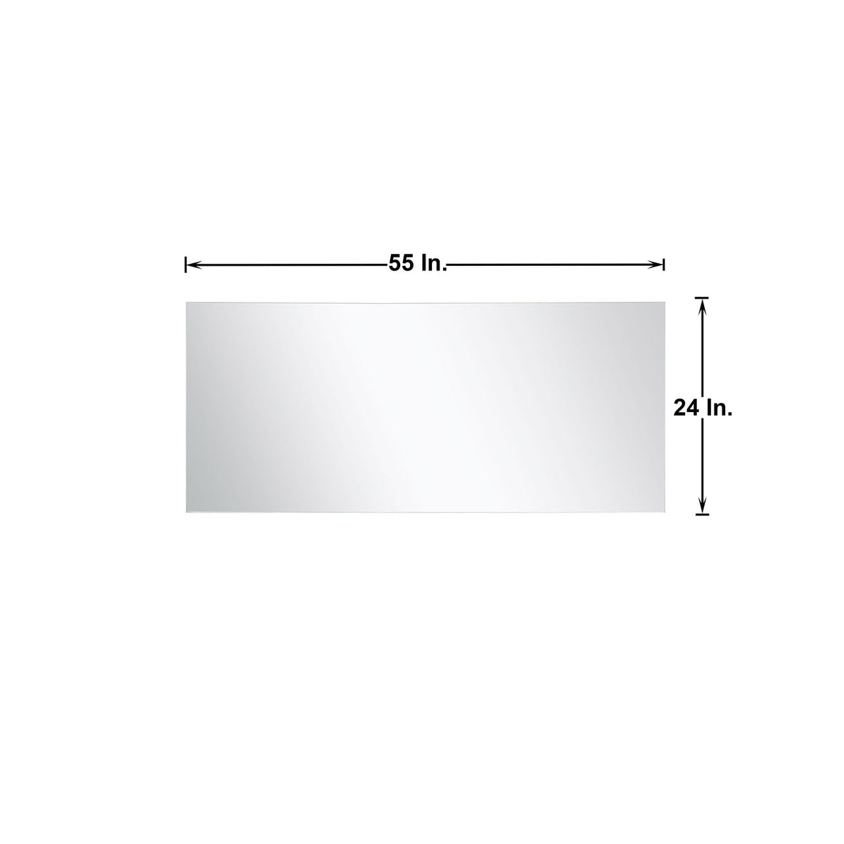 Lexora Sant 60" Iron Charcoal Double Bathroom Vanity, Acrylic Composite Top with Integrated Sinks, and 55" Frameless Mirror LS60DRAISM55 - MyBBQDirect