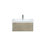 Lexora Scopi 30" Rustic Acacia Bathroom Vanity, Acrylic Composite Top with Integrated Sink, and Labaro Rose Gold Faucet Set LSC30SRAOS000FRG - MyBBQDirect