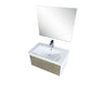 Lexora Scopi 30" Rustic Acacia Bathroom Vanity, Acrylic Composite Top with Integrated Sink, Labaro Brushed Nickel Faucet Set, and 28" Frameless Mirror LSC30SRAOSM28FBN - MyBBQDirect