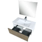 Lexora Scopi 36" Rustic Acacia Bathroom Vanity, Acrylic Composite Top with Integrated Sink, Labaro Brushed Nickel Faucet Set, and 28" Frameless Mirror LSC36SRAOSM28FBN - MyBBQDirect