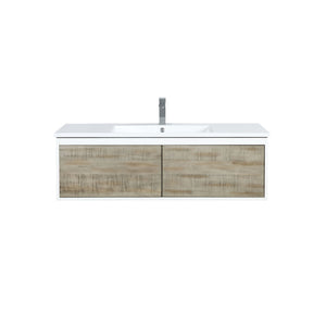 Lexora Scopi 48" Rustic Acacia Bathroom Vanity, Acrylic Composite Top with Integrated Sink, and Balzani Gun Metal Faucet Set LSC48SRAOS000FGM - MyBBQDirect