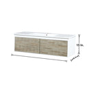 Lexora Scopi 48" Rustic Acacia Bathroom Vanity and Acrylic Composite Top with Integrated Sink LSC48SRAOS000