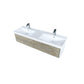 Lexora Scopi 60" Rustic Acacia Double Bathroom Vanity, Acrylic Composite Top with Integrated Sinks, and Labaro Brushed Nickel Faucet Set LSC60DRAOS000FBN