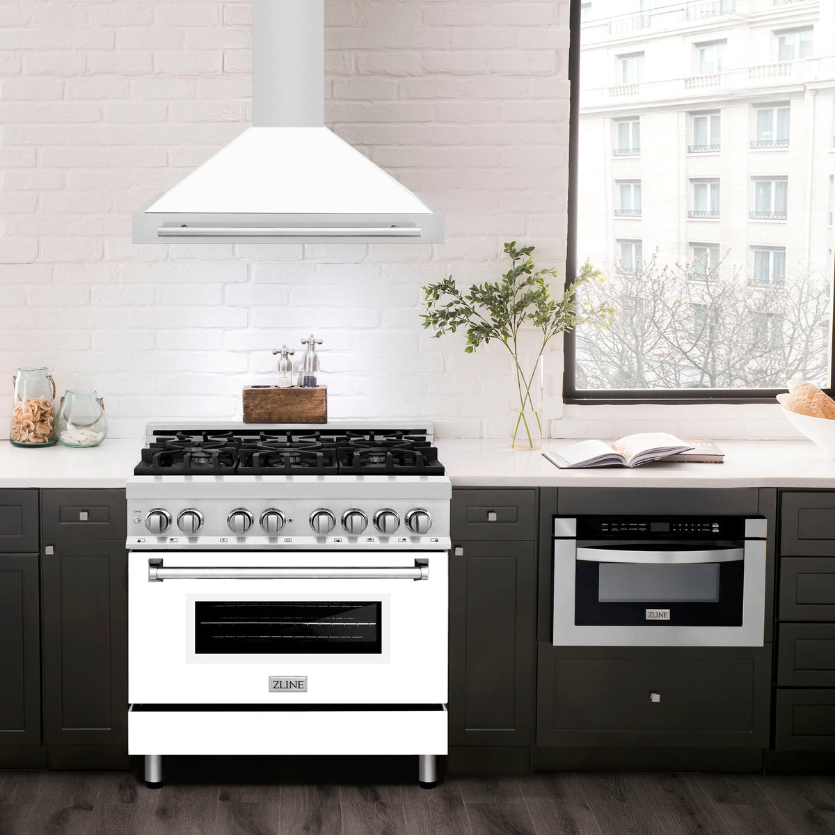 ZLINE 48 in. Stainless Steel Range Hood with Stainless Steel Handle and Colored Shell Options (KB4STX-48) - MyBBQDirect