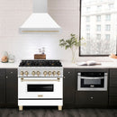 ZLINE 36 in. Autograph Edition Stainless Steel Range Hood with White Matte Shell (8654STZ-WM36) - MyBBQDirect
