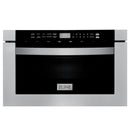 ZLINE 48 in. Kitchen Package with Stainless Steel Dual Fuel Range, Convertible Vent Range Hood and Microwave Drawer (3KP-RARH48-MW) - MyBBQDirect