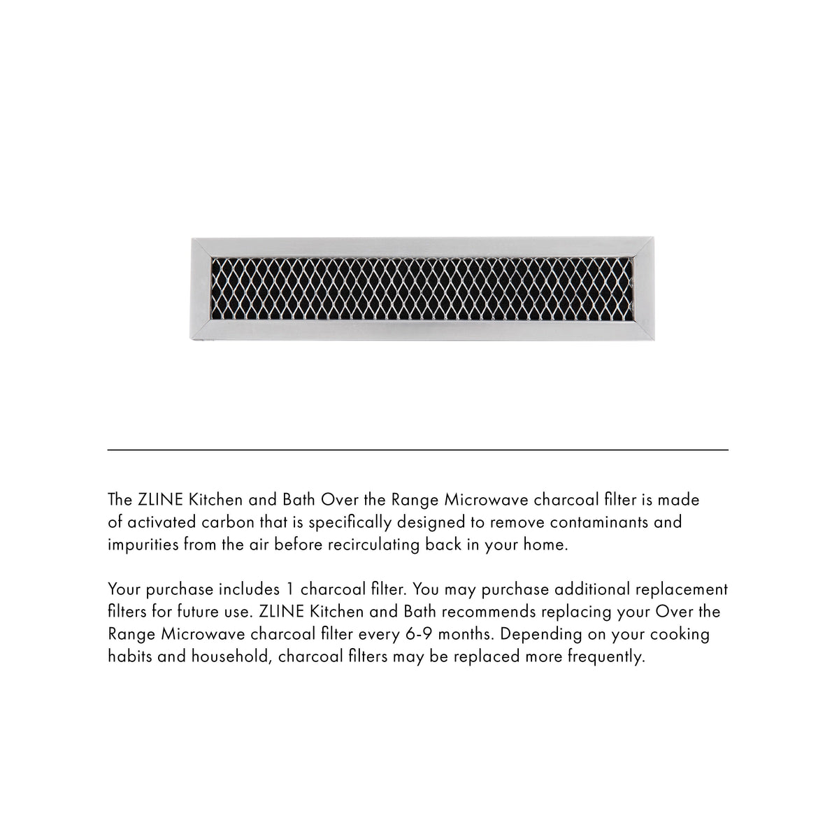 ZLINE Over the Range Microwave Charcoal Filters - MyBBQDirect