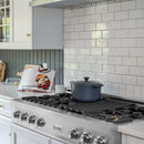 ZLINE 48 in. Porcelain Gas Stovetop in DuraSnow Stainless Steel with 7 Gas Burners and Griddle (RTS-48) Available with Brass Burners - MyBBQDirect
