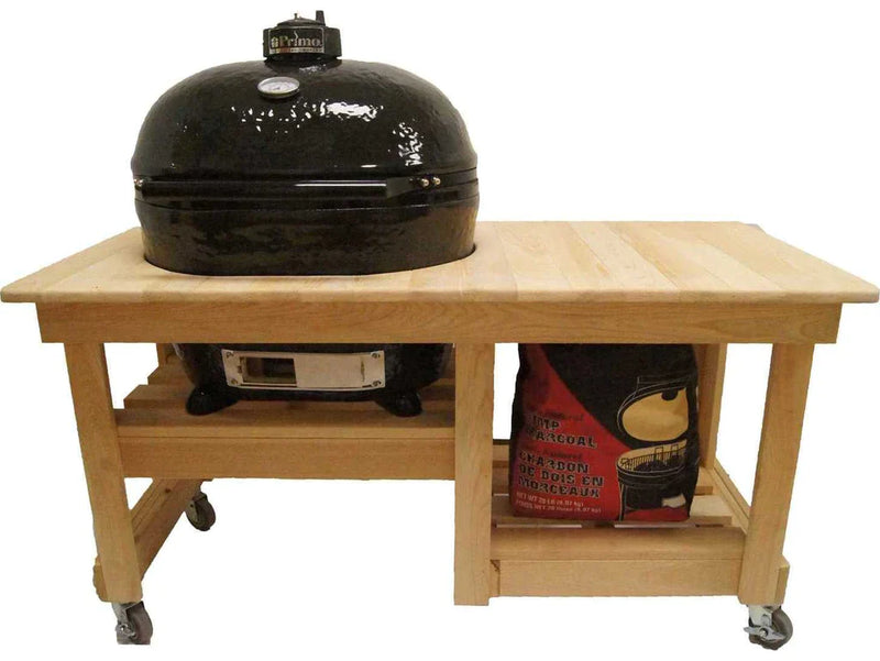 Primo Cypress Countertop Grill Table For Oval Large Ceramic Kamado Grill - PG00613