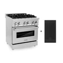 ZLINE 30 in. 4.0 cu. ft. Electric Oven and Gas Cooktop Dual Fuel Range with Griddle in Stainless Steel (RA-GR-30) - MyBBQDirect