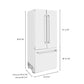 ZLINE 36 in. 19.6 cu. ft. Built-In 2-Door Bottom Freezer Refrigerator with Internal Water and Ice Dispenser in White Matte (RBIV-WM-36)
