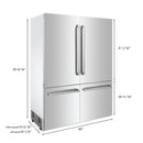 ZLINE 60 in. 32.2 cu. ft. Built-In 4-Door French Door Refrigerator with Internal Water and Ice Dispenser in Stainless Steel (RBIV-304-60) - MyBBQDirect