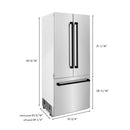 ZLINE 36 in. Autograph Edition 19.6 cu. ft. Built-in 2-Door Bottom Freezer Refrigerator with Internal Water and Ice Dispenser in Stainless Steel with Matte Black Accents (RBIVZ-304-36-MB) - MyBBQDirect