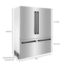 ZLINE 60 in. Autograph Edition 32.2 cu. ft. Built-in 4-Door French Door Refrigerator with Internal Water and Ice Dispenser in Stainless Steel with Matte Black Accents (RBIVZ-304-60-MB) - MyBBQDirect