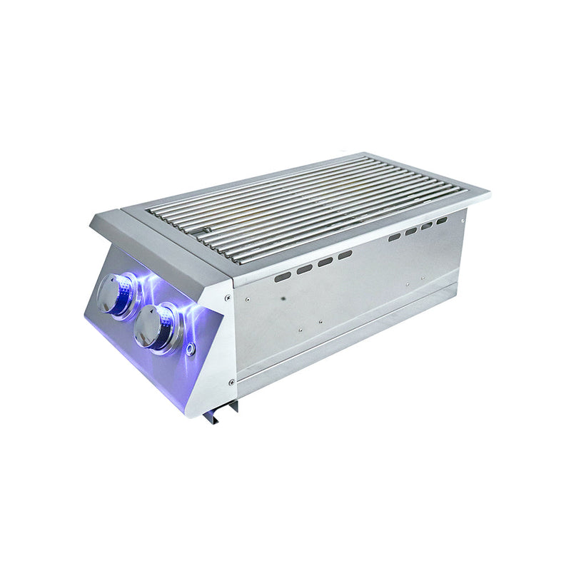 Premier Double Side Burner w/ LED Lights - RJCSSBL