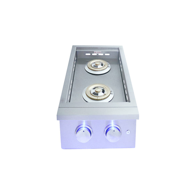 Premier Double Side Burner w/ LED Lights - RJCSSBL