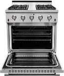 NXR 30 in. Natural Gas Range and Under Cabinet Range Hood Package, SC3055RHBD